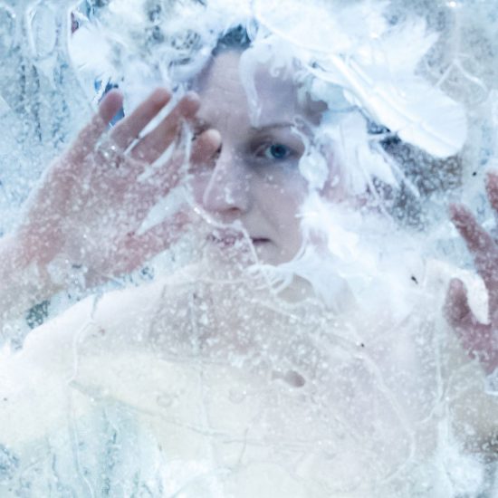 The Ice Queen peers through the ice - 'In-between Book' - Kate George + Julie Mcguire Edinburgh